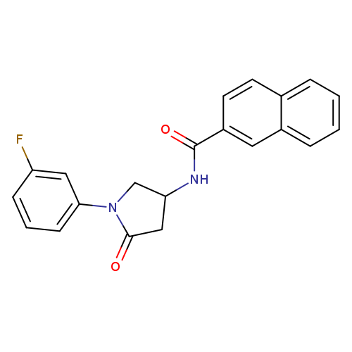 N-[1-(3-fluorophenyl)-5-oxopyrrolidin-3-yl]naphthalene-2-carboxamide