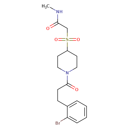 2-({1-[3-(2-bromophenyl)propanoyl]piperidin-4-yl}sulfonyl)-N-methylacetamide
