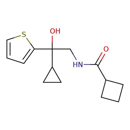 N-[2-cyclopropyl-2-hydroxy-2-(thiophen-2-yl)ethyl]cyclobutanecarboxamide