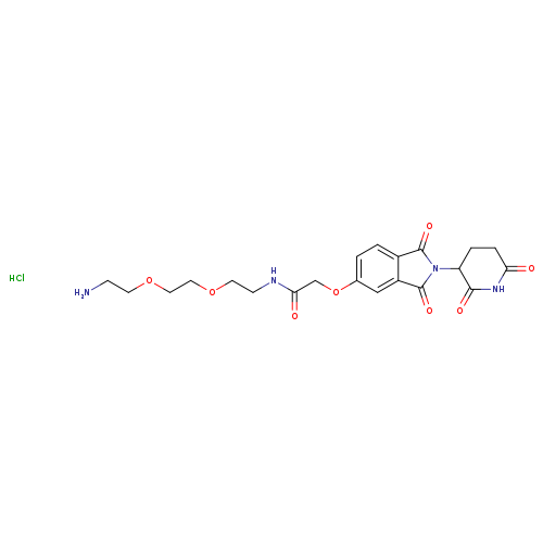 N-{2-[2-(2-aminoethoxy)ethoxy]ethyl}-2-{[2-(2,6-dioxopiperidin-3-yl)-1,3-dioxo-2,3-dihydro-1H-isoindol-5-yl]oxy}acetamide hydrochloride