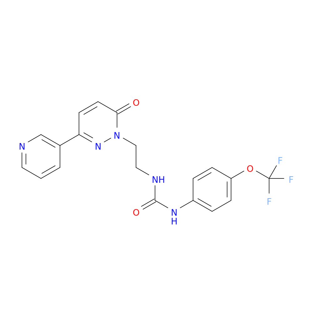 3-{2-[6-oxo-3-(pyridin-3-yl)-1,6-dihydropyridazin-1-yl]ethyl}-1-[4-(trifluoromethoxy)phenyl]urea