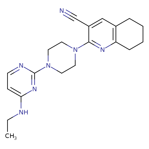 2-{4-[4-(ethylamino)pyrimidin-2-yl]piperazin-1-yl}-5,6,7,8-tetrahydroquinoline-3-carbonitrile