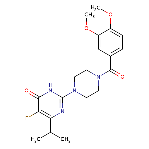 2-[4-(3,4-dimethoxybenzoyl)piperazin-1-yl]-5-fluoro-6-(propan-2-yl)-3,4-dihydropyrimidin-4-one