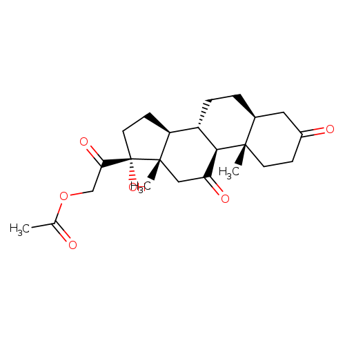 17,21-dihydroxy-5alpha-pregnane-3,11,20-trione 21-acetate