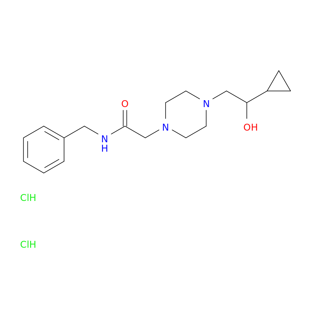 N-benzyl-2-[4-(2-cyclopropyl-2-hydroxyethyl)piperazin-1-yl]acetamide dihydrochloride