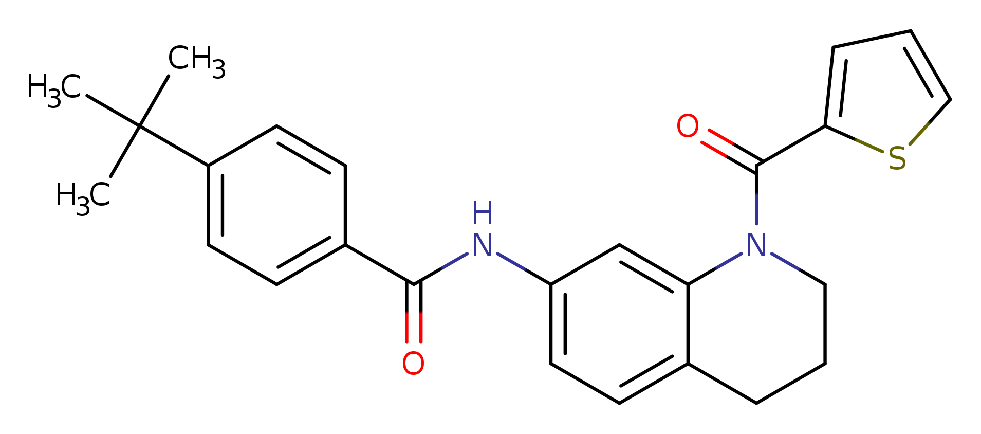 4-tert-butyl-N-[1-(thiophene-2-carbonyl)-1,2,3,4-tetrahydroquinolin-7-yl]benzamide
