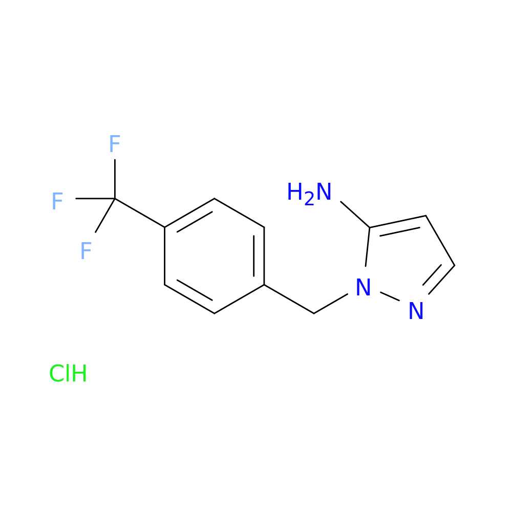 1-{[4-(trifluoromethyl)phenyl]methyl}-1H-pyrazol-5-amine hydrochloride