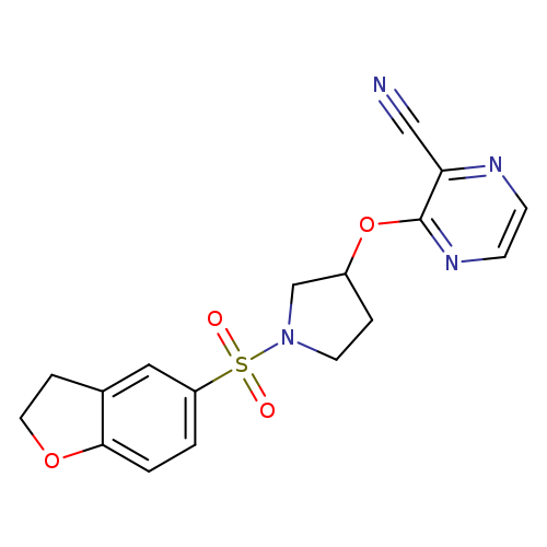 3-{[1-(2,3-dihydro-1-benzofuran-5-sulfonyl)pyrrolidin-3-yl]oxy}pyrazine-2-carbonitrile
