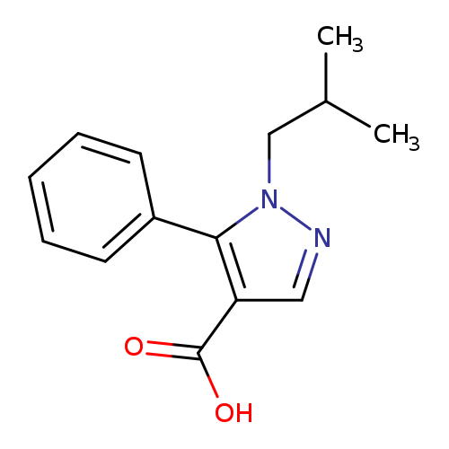 1-(2-methylpropyl)-5-phenyl-1H-pyrazole-4-carboxylic acid