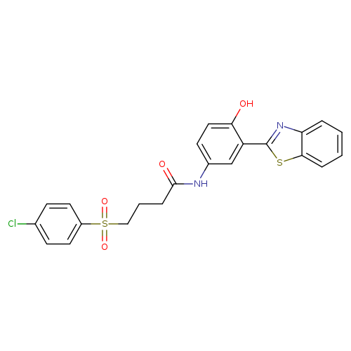 N-[3-(1,3-benzothiazol-2-yl)-4-hydroxyphenyl]-4-(4-chlorobenzenesulfonyl)butanamide