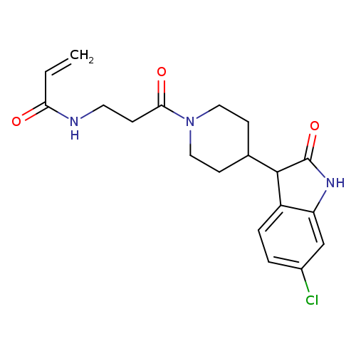 N-{3-[4-(6-chloro-2-oxo-2,3-dihydro-1H-indol-3-yl)piperidin-1-yl]-3-oxopropyl}prop-2-enamide