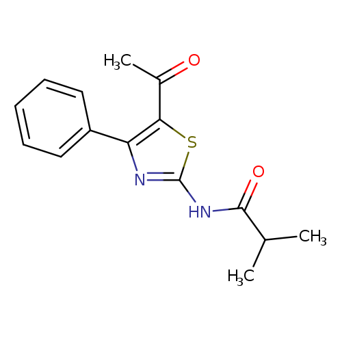 N-(5-acetyl-4-phenyl-1,3-thiazol-2-yl)-2-methylpropanamide