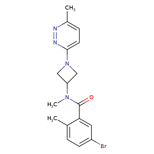 5-bromo-N,2-dimethyl-N-[1-(6-methylpyridazin-3-yl)azetidin-3-yl]benzamide