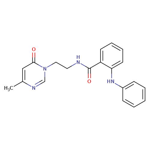 N-[2-(4-methyl-6-oxo-1,6-dihydropyrimidin-1-yl)ethyl]-2-(phenylamino)benzamide