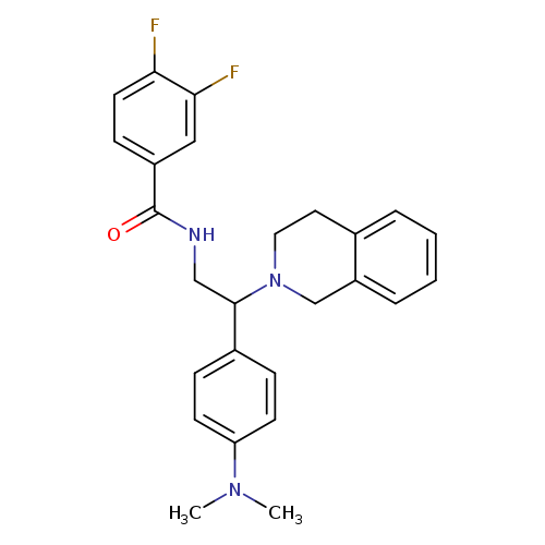N-{2-[4-(dimethylamino)phenyl]-2-(1,2,3,4-tetrahydroisoquinolin-2-yl)ethyl}-3,4-difluorobenzamide