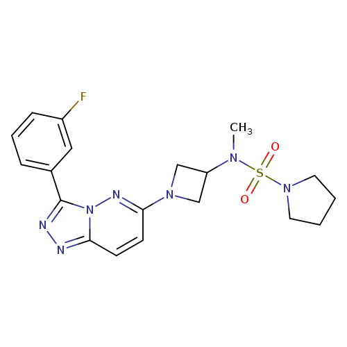 N-{1-[3-(3-fluorophenyl)-[1,2,4]triazolo[4,3-b]pyridazin-6-yl]azetidin-3-yl}-N-methylpyrrolidine-1-sulfonamide