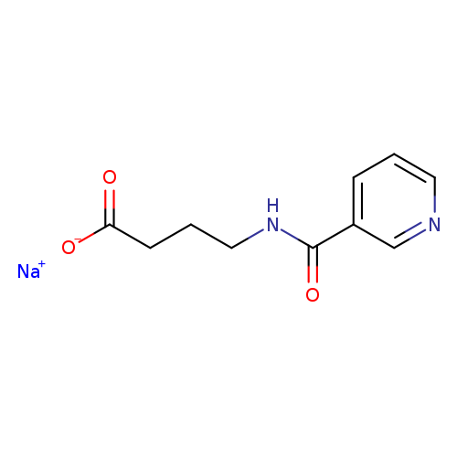 Butanoic acid, 4-[(3-pyridinylcarbonyl)amino]-, monosodium salt
