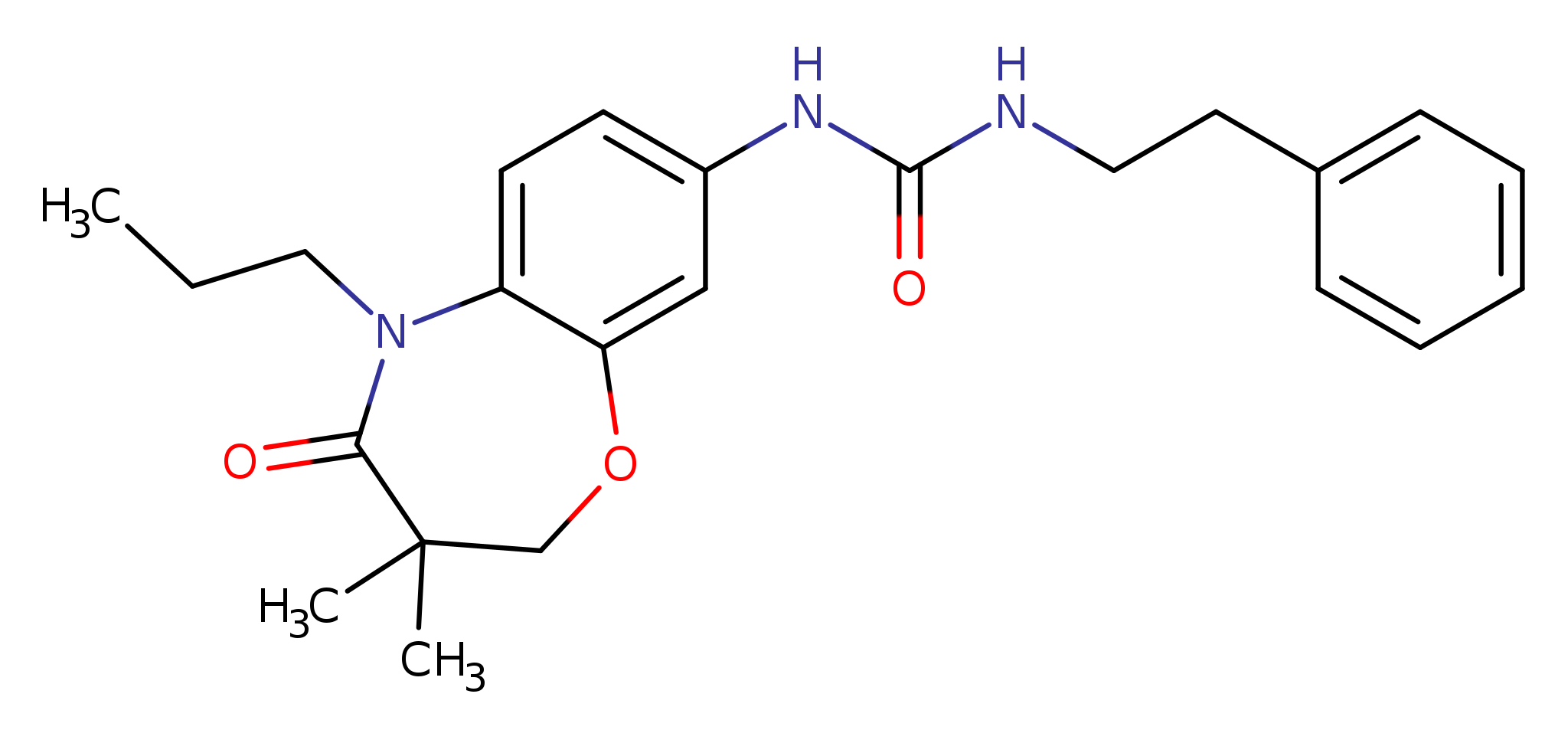 3-(3,3-dimethyl-4-oxo-5-propyl-2,3,4,5-tetrahydro-1,5-benzoxazepin-8-yl)-1-(2-phenylethyl)urea