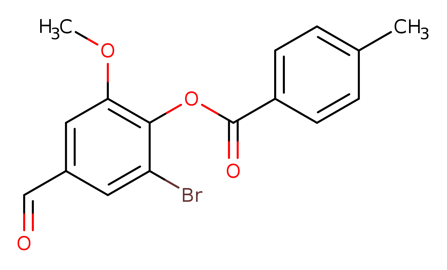 2-bromo-4-formyl-6-methoxyphenyl 4-methylbenzoate
