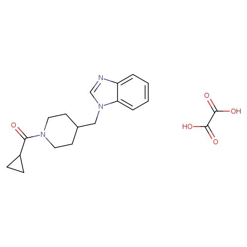 1-[(1-cyclopropanecarbonylpiperidin-4-yl)methyl]-1H-1,3-benzodiazole; oxalic acid