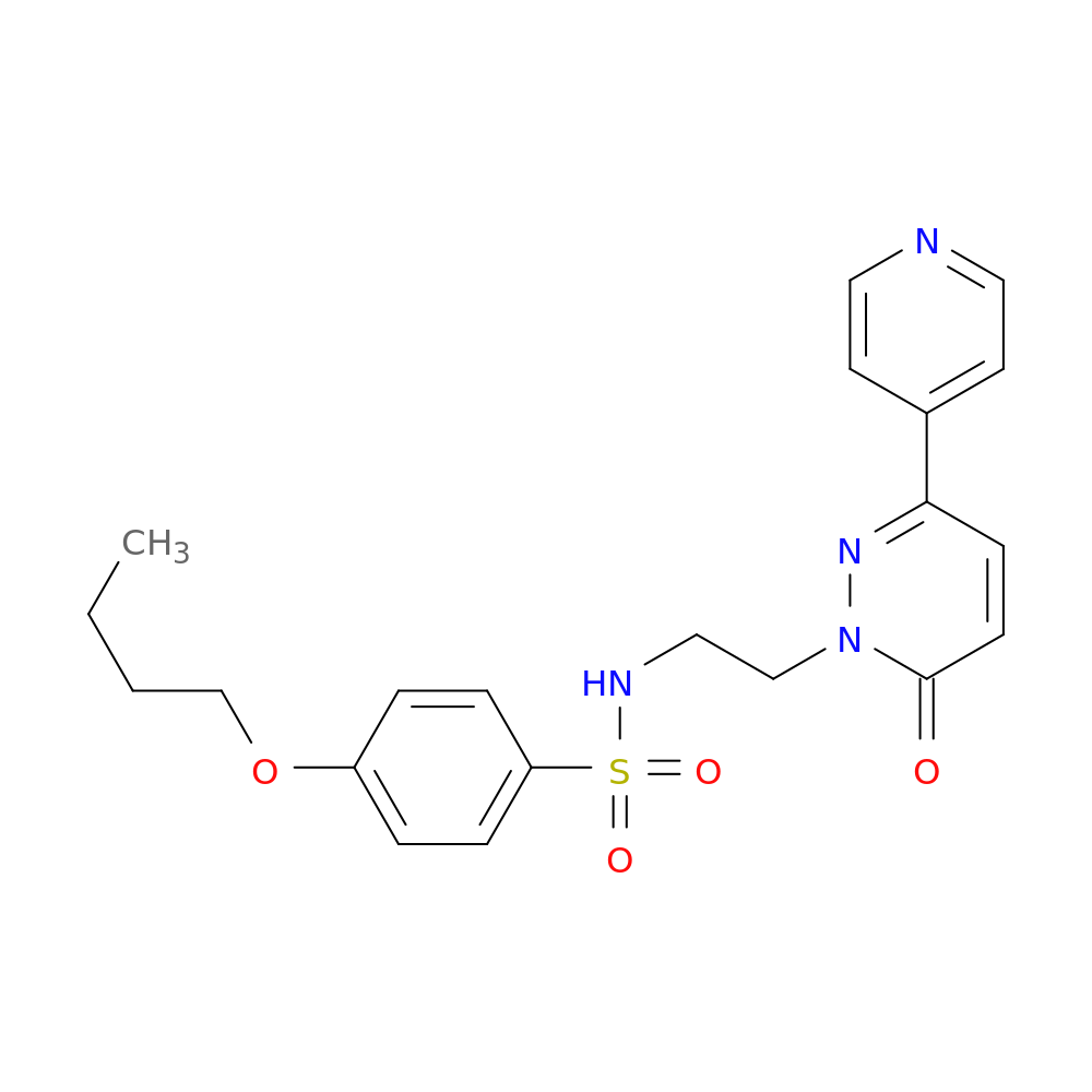 4-butoxy-N-{2-[6-oxo-3-(pyridin-4-yl)-1,6-dihydropyridazin-1-yl]ethyl}benzene-1-sulfonamide