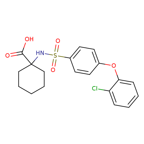 1-(([4-(2-CHLOROPHENOXY)PHENYL]SULFONYL)AMINO)CYCLOHEXANECARBOXYLIC ACID