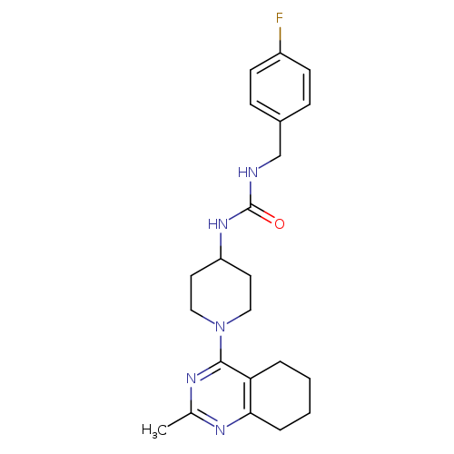 1-[(4-fluorophenyl)methyl]-3-[1-(2-methyl-5,6,7,8-tetrahydroquinazolin-4-yl)piperidin-4-yl]urea
