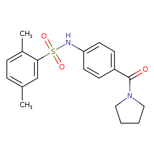 2,5-dimethyl-N-[4-(pyrrolidine-1-carbonyl)phenyl]benzene-1-sulfonamide