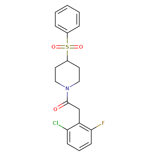1-[4-(benzenesulfonyl)piperidin-1-yl]-2-(2-chloro-6-fluorophenyl)ethan-1-one