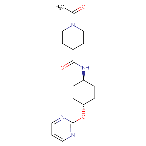 1-acetyl-N-[(1r,4r)-4-(pyrimidin-2-yloxy)cyclohexyl]piperidine-4-carboxamide