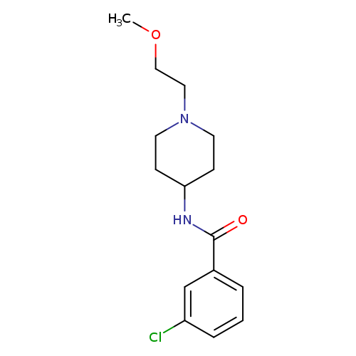 3-chloro-N-[1-(2-methoxyethyl)piperidin-4-yl]benzamide