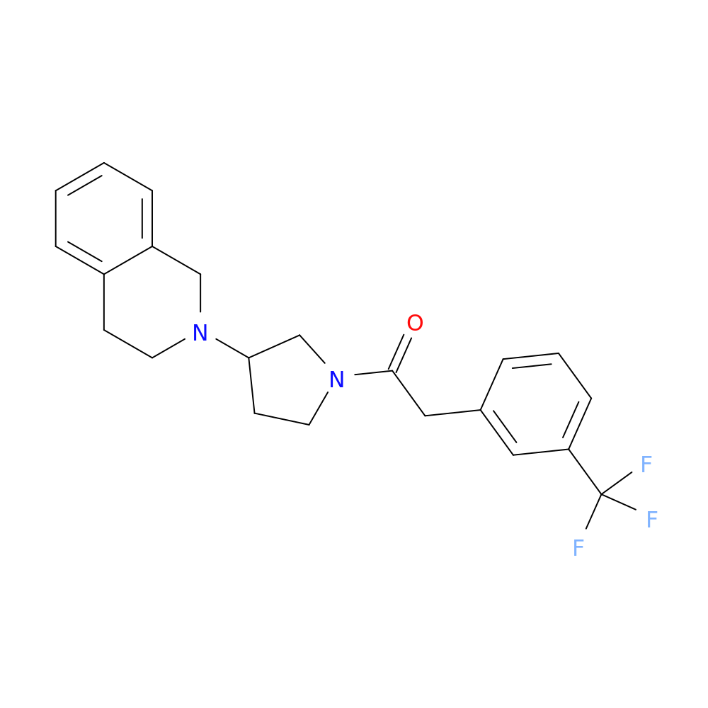 1-[3-(1,2,3,4-tetrahydroisoquinolin-2-yl)pyrrolidin-1-yl]-2-[3-(trifluoromethyl)phenyl]ethan-1-one