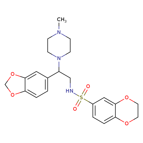 N-[2-(2H-1,3-benzodioxol-5-yl)-2-(4-methylpiperazin-1-yl)ethyl]-2,3-dihydro-1,4-benzodioxine-6-sulfonamide