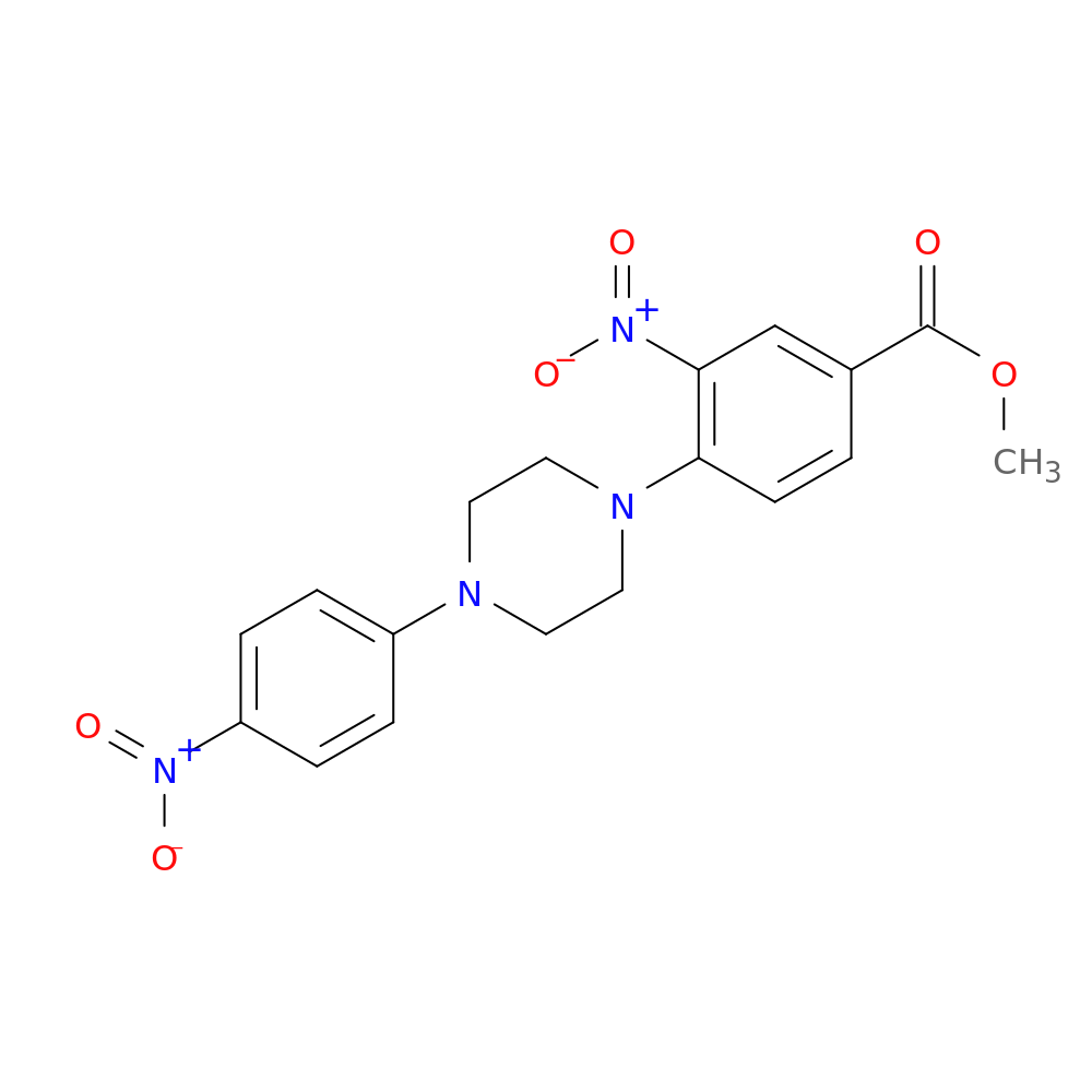 methyl 3-nitro-4-[4-(4-nitrophenyl)piperazin-1-yl]benzoate