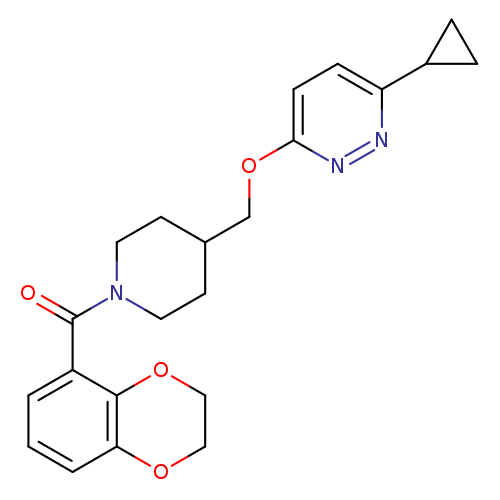3-cyclopropyl-6-{[1-(2,3-dihydro-1,4-benzodioxine-5-carbonyl)piperidin-4-yl]methoxy}pyridazine