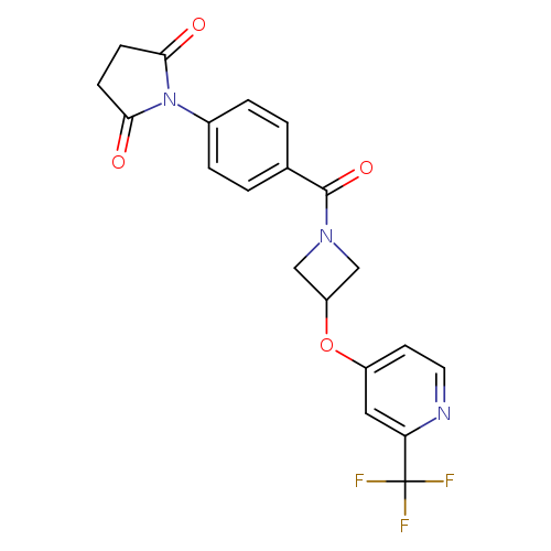1-[4-(3-{[2-(trifluoromethyl)pyridin-4-yl]oxy}azetidine-1-carbonyl)phenyl]pyrrolidine-2,5-dione
