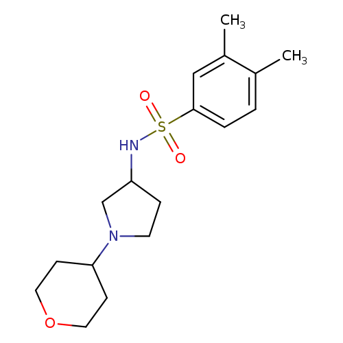 3,4-dimethyl-N-[1-(oxan-4-yl)pyrrolidin-3-yl]benzene-1-sulfonamide