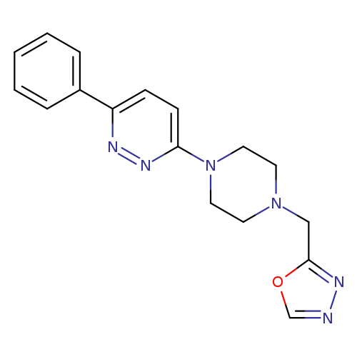 3-{4-[(1,3,4-oxadiazol-2-yl)methyl]piperazin-1-yl}-6-phenylpyridazine