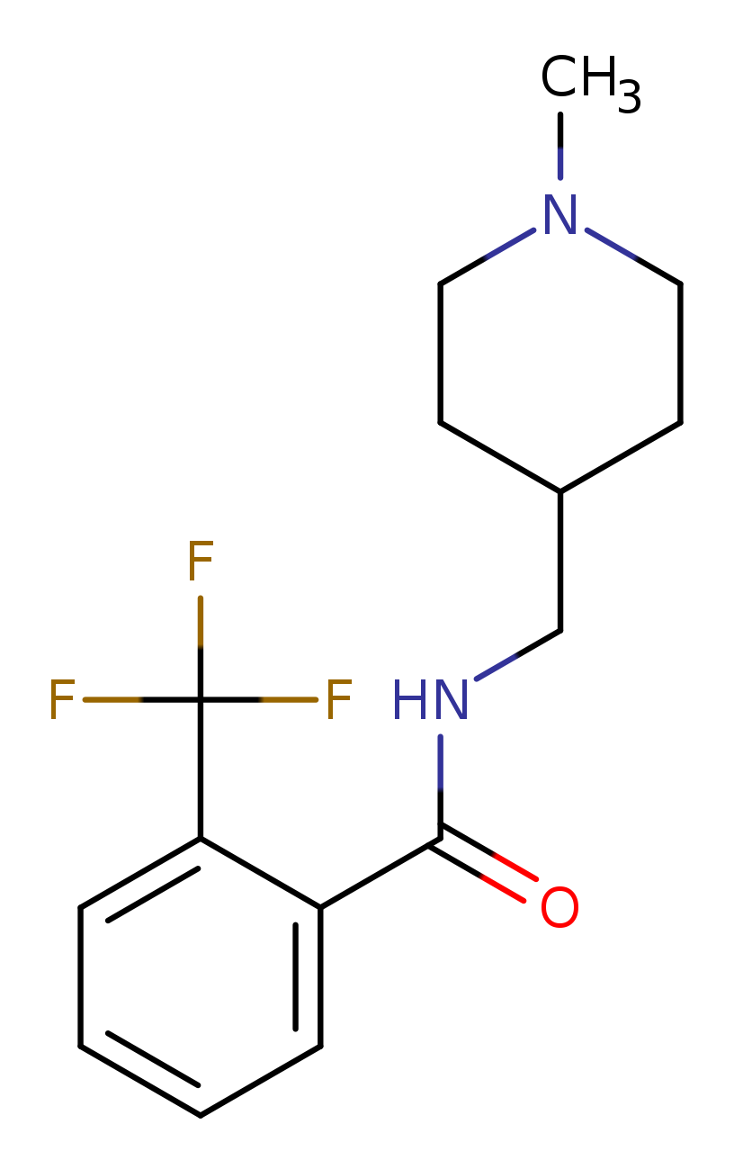N-[(1-methylpiperidin-4-yl)methyl]-2-(trifluoromethyl)benzamide