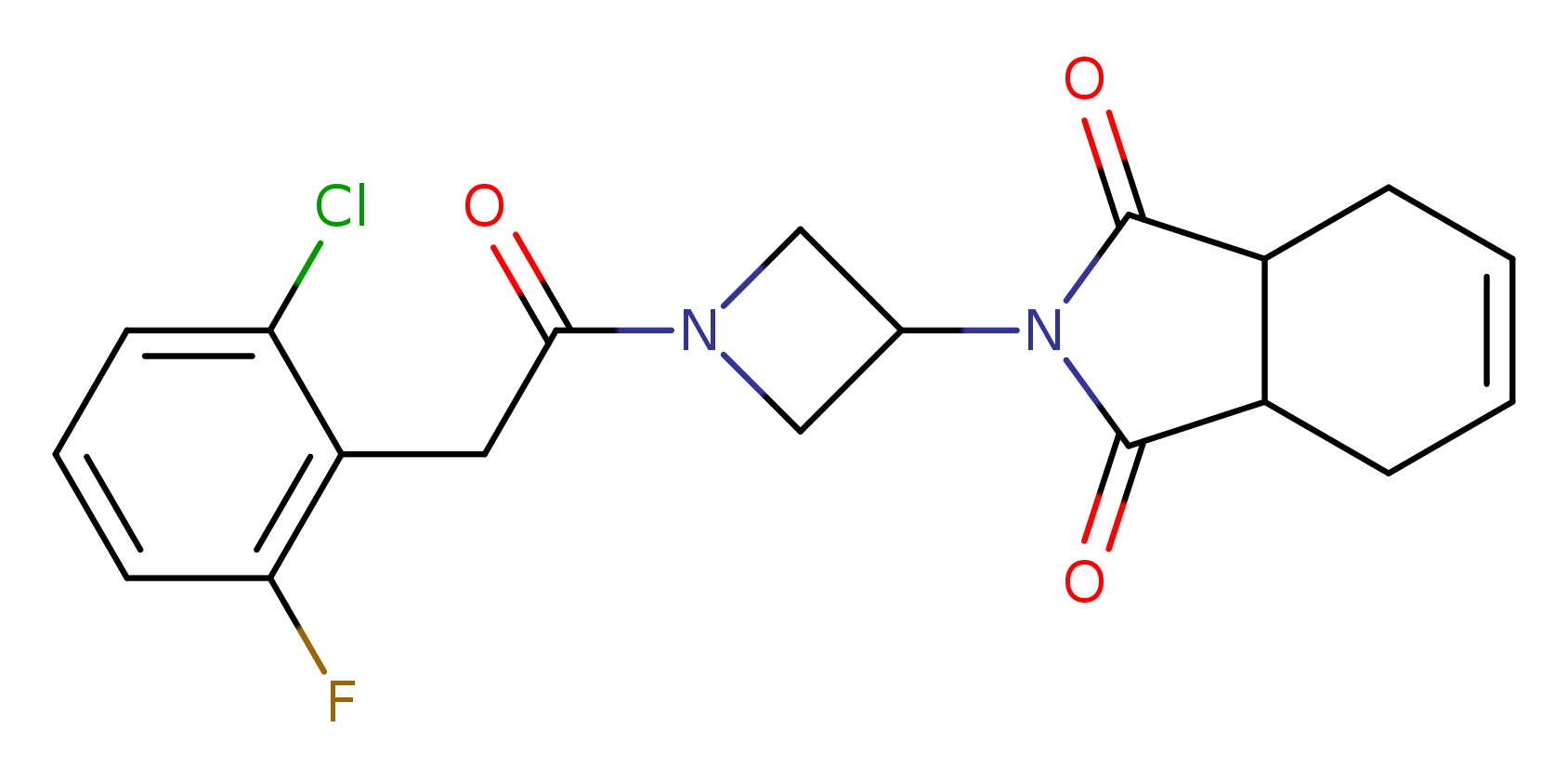 2-{1-[2-(2-chloro-6-fluorophenyl)acetyl]azetidin-3-yl}-2,3,3a,4,7,7a-hexahydro-1H-isoindole-1,3-dione