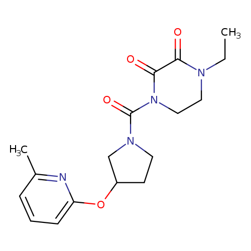 1-ethyl-4-{3-[(6-methylpyridin-2-yl)oxy]pyrrolidine-1-carbonyl}piperazine-2,3-dione