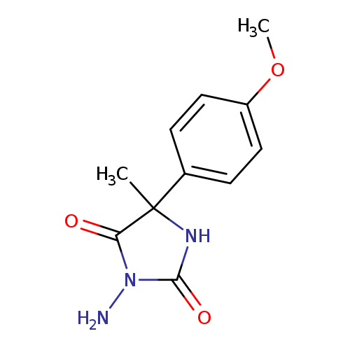 3-amino-5-(4-methoxyphenyl)-5-methylimidazolidine-2,4-dione