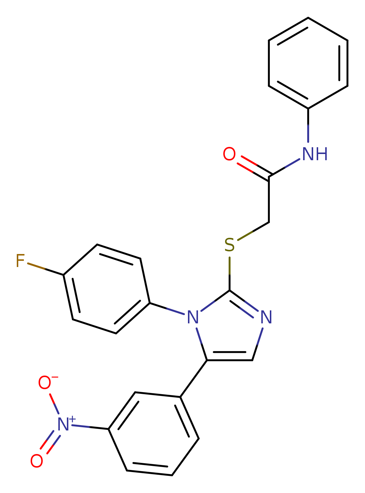 2-{[1-(4-fluorophenyl)-5-(3-nitrophenyl)-1H-imidazol-2-yl]sulfanyl}-N-phenylacetamide