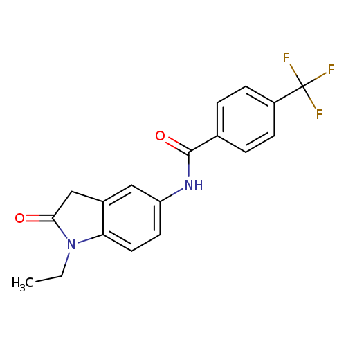 N-(1-ethyl-2-oxo-2,3-dihydro-1H-indol-5-yl)-4-(trifluoromethyl)benzamide
