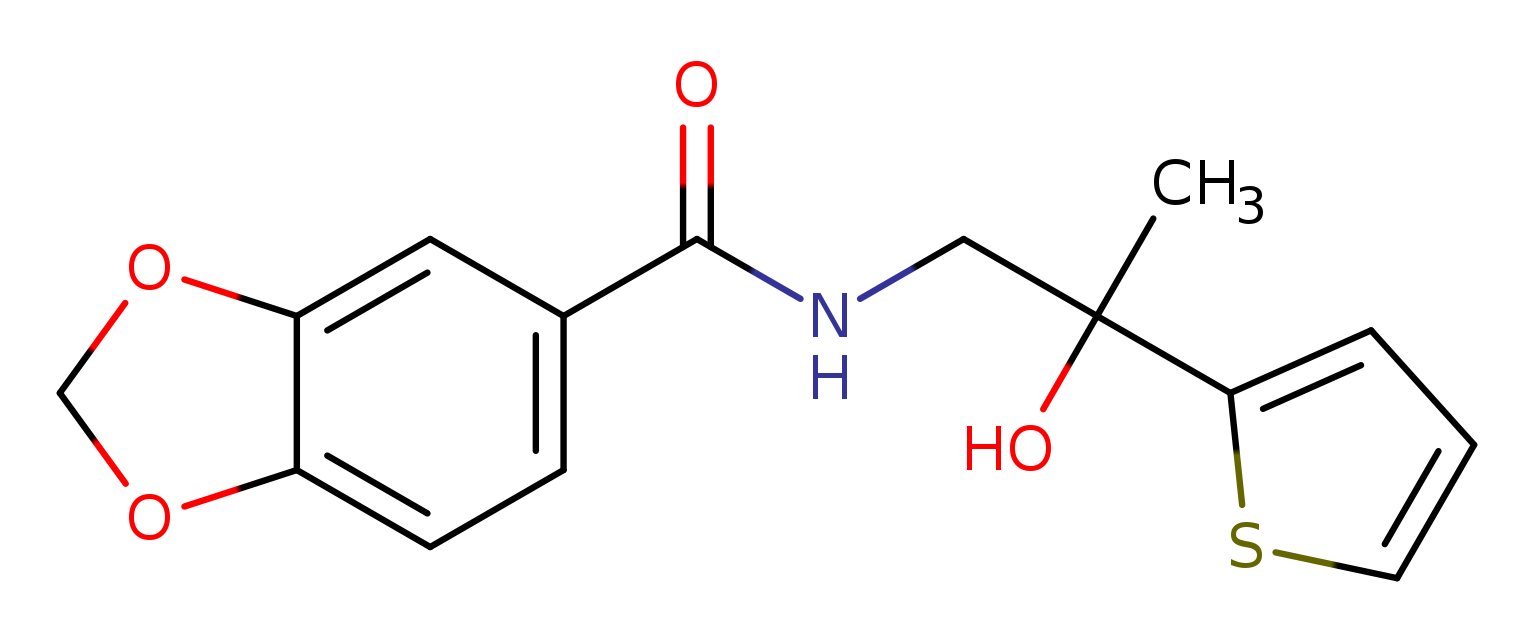 N-[2-hydroxy-2-(thiophen-2-yl)propyl]-2H-1,3-benzodioxole-5-carboxamide