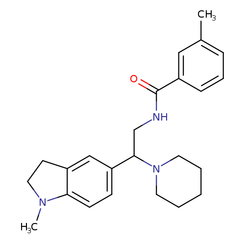 3-methyl-N-[2-(1-methyl-2,3-dihydro-1H-indol-5-yl)-2-(piperidin-1-yl)ethyl]benzamide