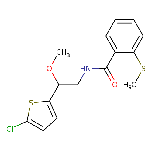 N-[2-(5-chlorothiophen-2-yl)-2-methoxyethyl]-2-(methylsulfanyl)benzamide