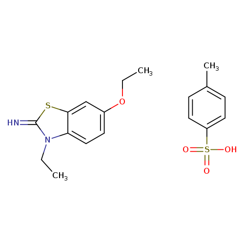 4-methylbenzene-1-sulfonic acid; 6-ethoxy-3-ethyl-2,3-dihydro-1,3-benzothiazol-2-imine