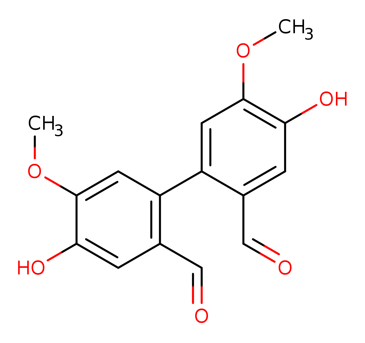 4,4'-dihydroxy-5,5'-dimethoxy-[1,1'-biphenyl]-2,2'-dicarbaldehyde