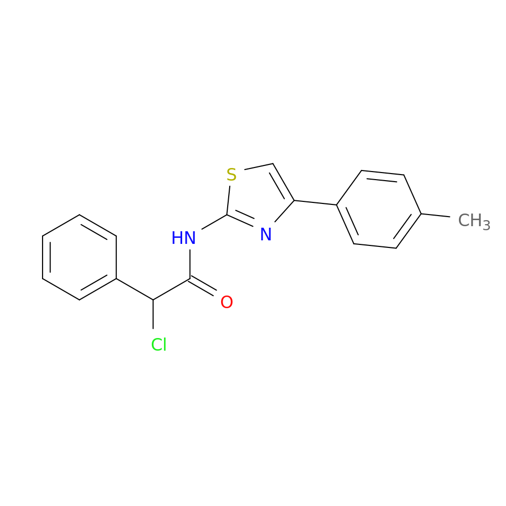 2-chloro-N-[4-(4-methylphenyl)-1,3-thiazol-2-yl]-2-phenylacetamide